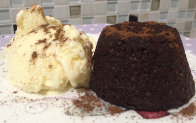 Petit gâteau de creme de avelã perfeito