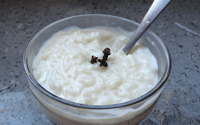 Aroz doce com leite em pó
