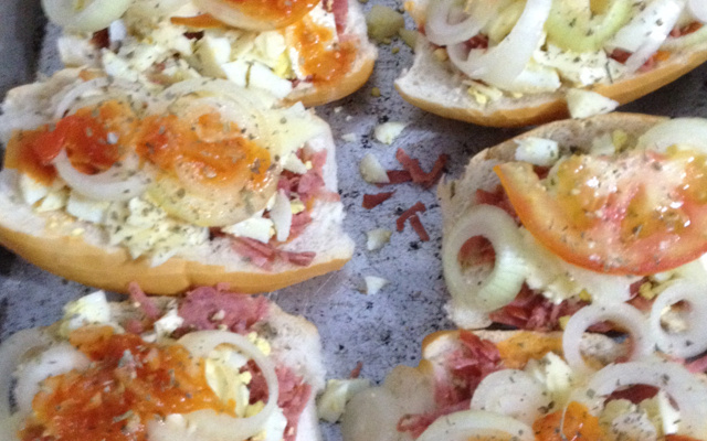 Pizza de pão francês