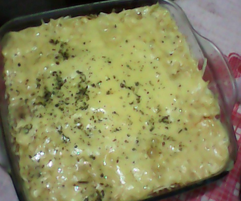 Escondidinho crocante de frango