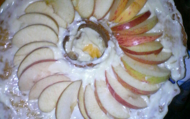 Torta de maçã cremosa