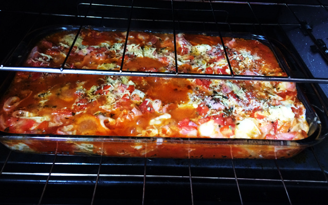 Macarrão ninho ao forno