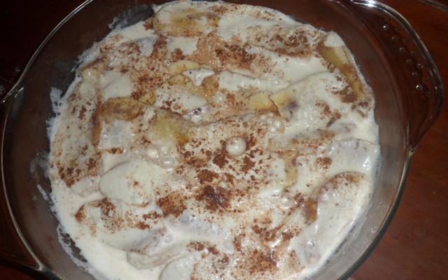 Banana assada com canela