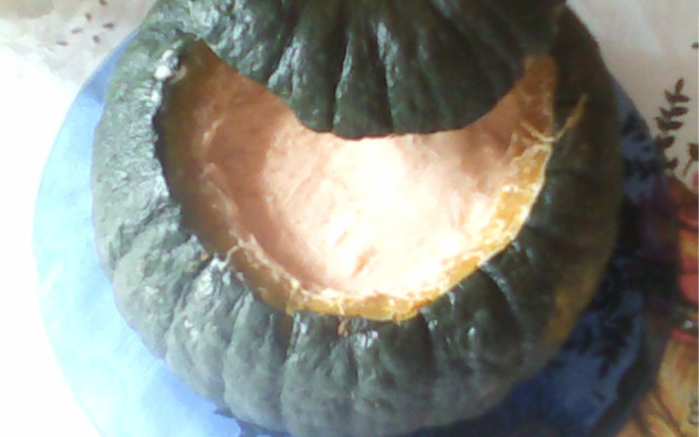 Bobó de frango na moranga