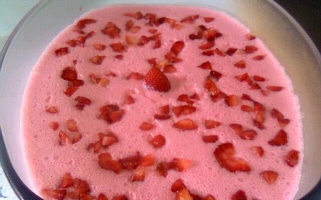 Sorvete light de morango