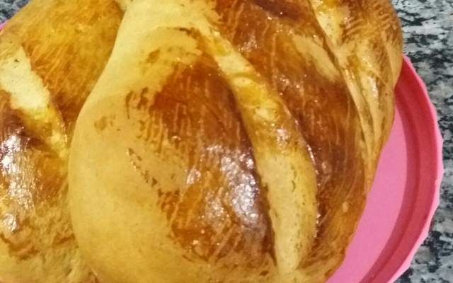 Pão caseiro simples (pão sovado)