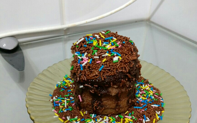 Bolo de chocolate na caneca