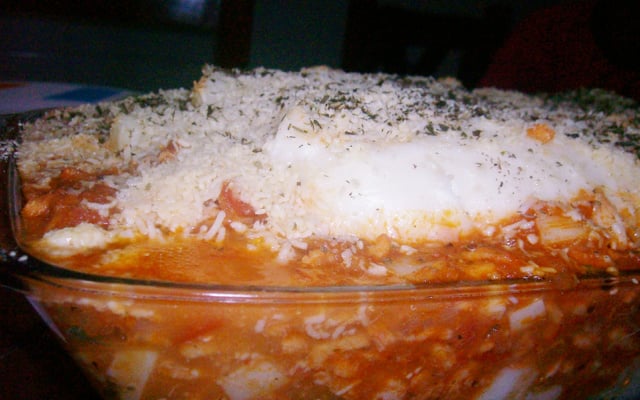 Camarão com catupiry dissolvido