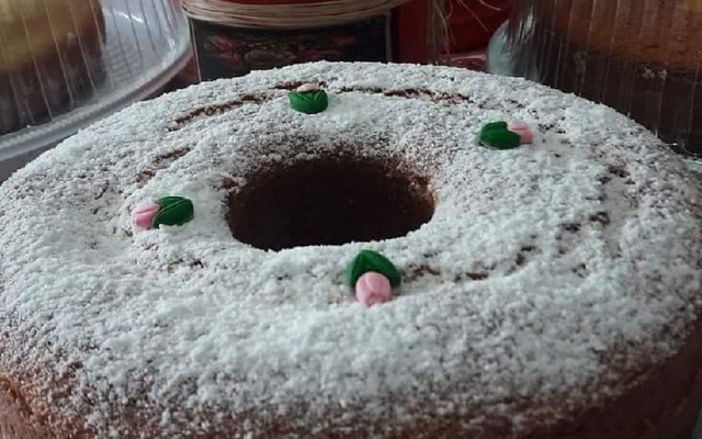 Pão-de-ló de fubá Sanclair