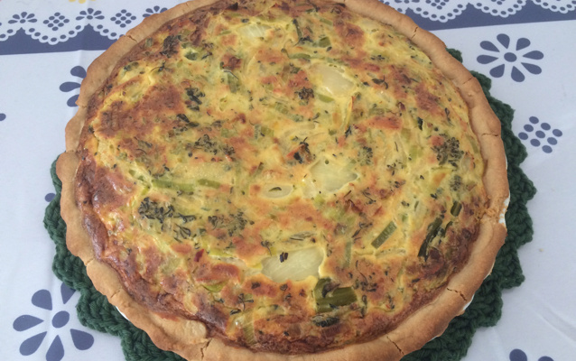 Quiche de alho poró