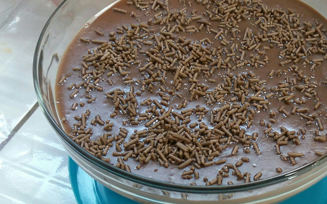 Flan de chocolate sem gelatina e ovos