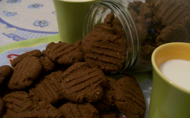 Biscoito de chocolate com aveia