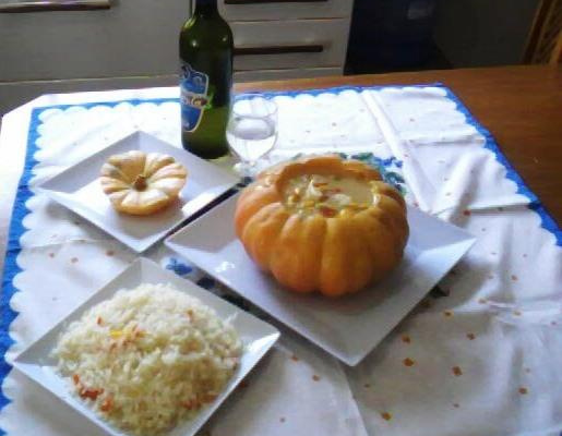 Filé de merluza na moranga