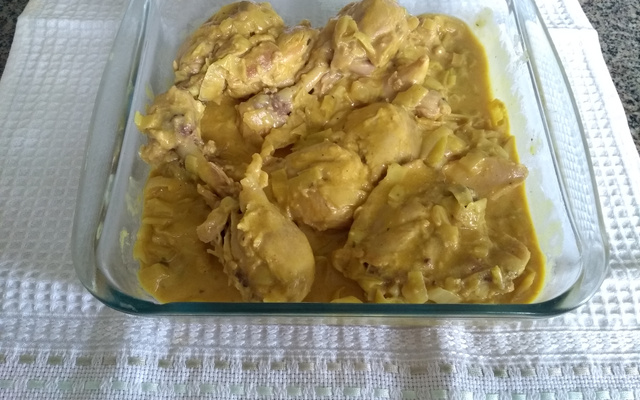 Frango com alho poró