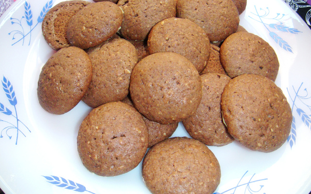 Biscoitos de chocolate e aveia