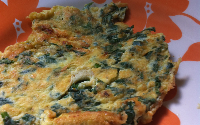 Omelete de espinafre rápido