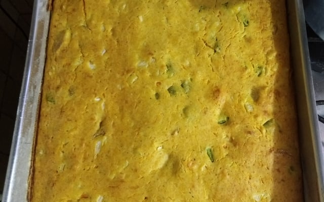 Torta de abóbora e alho poró