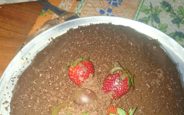 Torta de morango com chocolate