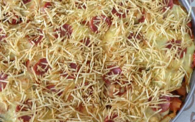 Pizza rápida de liquidificador