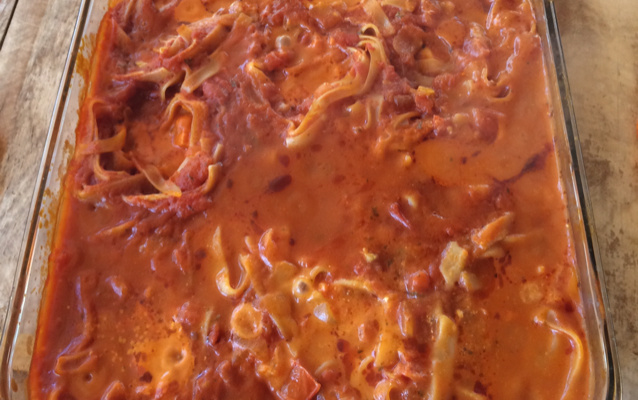 Macarrão ninho ao forno