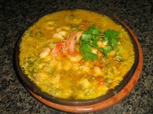 Moqueca de camarão da vovó Baiana