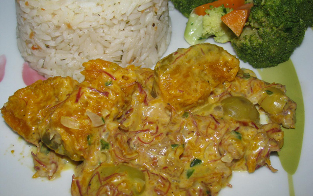 Carne Seca com Abóbora e Creme de Leite