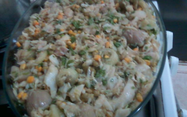 Salada de bacalhau com batata