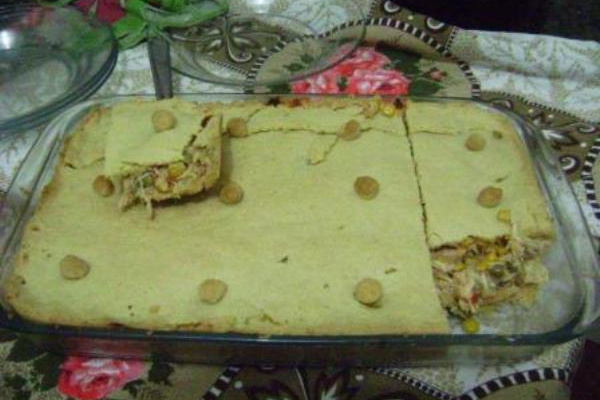 Torta de palmito com massa podre