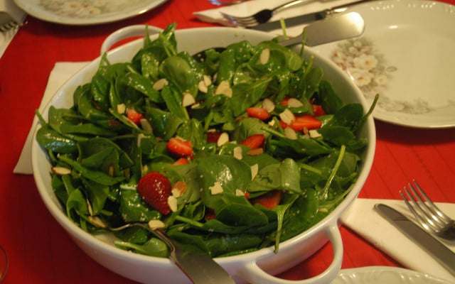 Espinafre com Morangos