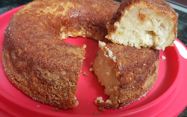 Bolo de maçã molhadinho sem ovos