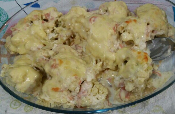 Couve-flor gratinada