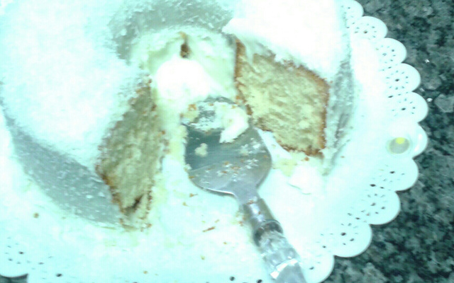 Bolo neve com coco