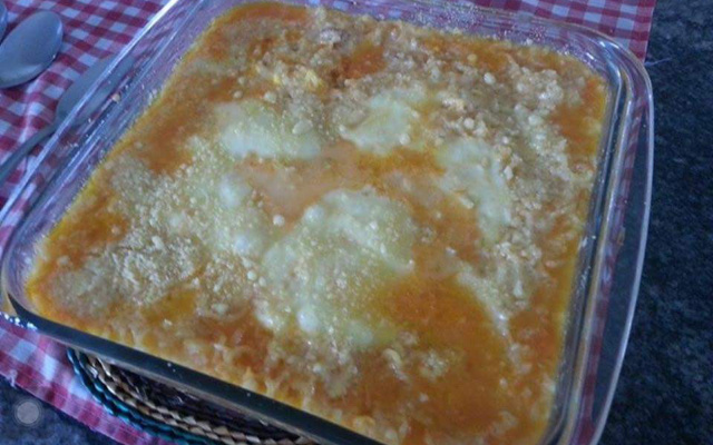 Miojo gratinado