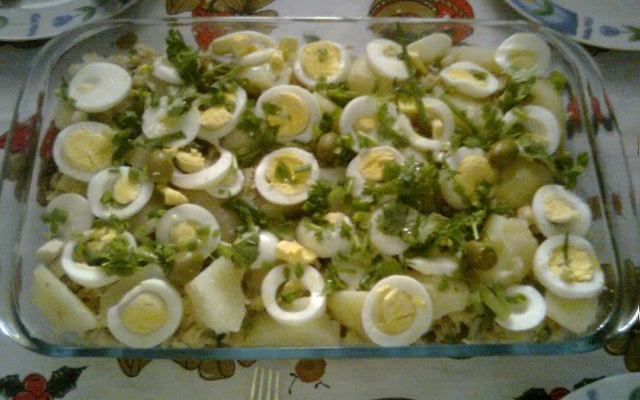 Salada de bacalhau do Junior