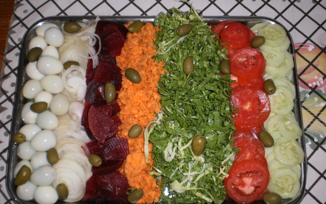 Salada de verão colorida