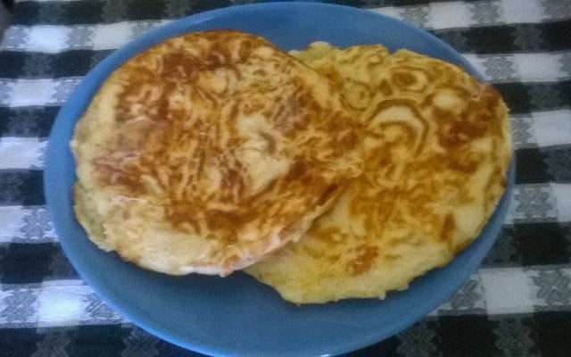 Panqueca americana salgada de queijo Minas