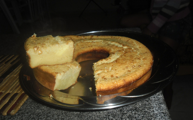 Bolo queijadinha delicioso