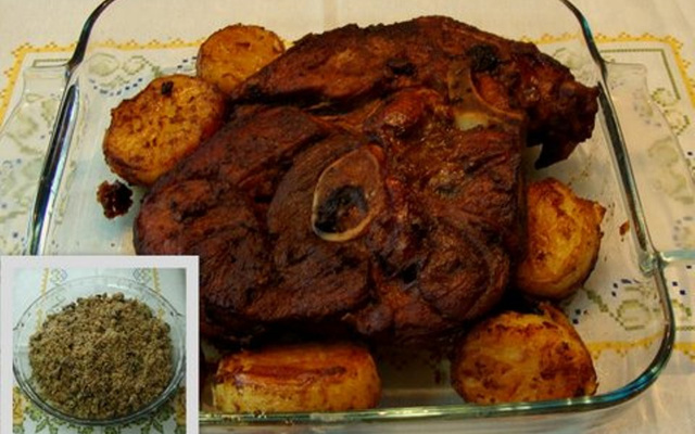 Pernil assado com batatas do Lúcio Cezar