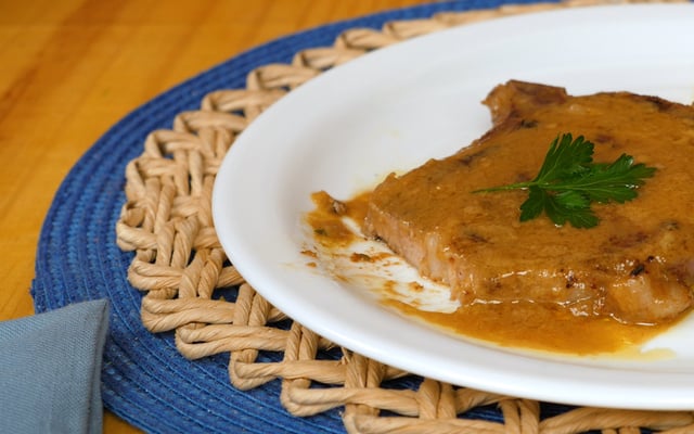 Bisteca de porco ao forno