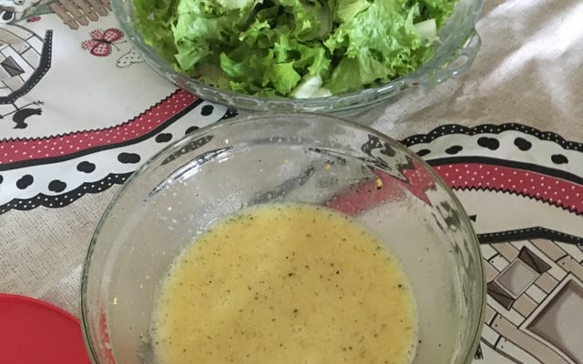 Molho para salada mel e mostarda