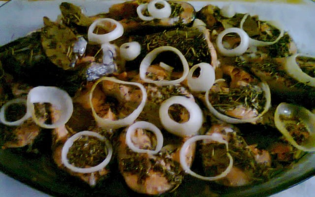 Postas de salmão ao forno