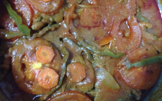 Bife em camadas com legumes