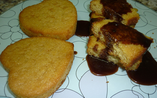Bolo de fubá com sobras de arroz