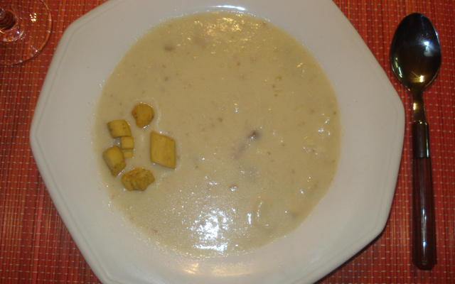 Creme de palmito com bacon