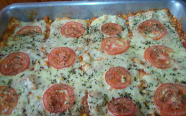 Pizza de pão de fôrma