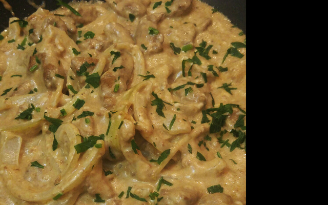 Refogado de fígado com maionese