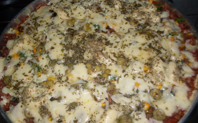 Pizza deliciosa (recheio de carne seca opcional)