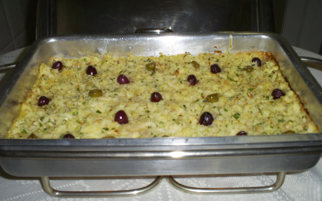 Bacalhau de forno com purê à moda do Antonio