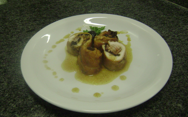 Medalhão de frango ao molho de laranja