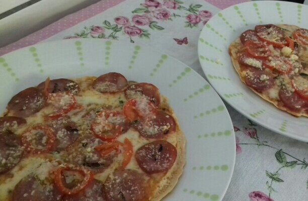 Pizza fáci e rápida de crepioca